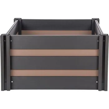 Vyvýšený záhon G21 Crop Duo 106 x 106 x 57, WPC, Ořech