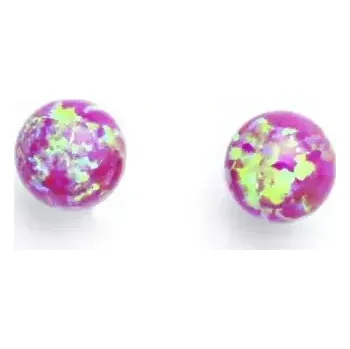 Náušnice Stříbrné náušnice růžový opál - NŠ1356 (Stříbrné náušnice s opálem 8 mm)