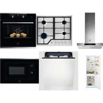 Set domácích spotřebičů ELECTROLUX KODEH70X + ELECTROLUX KGS6426SX + ELECTROLUX LFT426X + ELECTROLUX LMS2203EMX + ELECTROLUX EES48200L + ELECTROLUX LND5FE18S