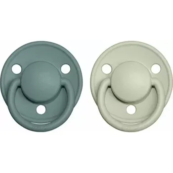 BIBS De Lux dudlíky z přírodního kaučuku 2ks velikost 1 (0-6měs) Island Sea/Sage