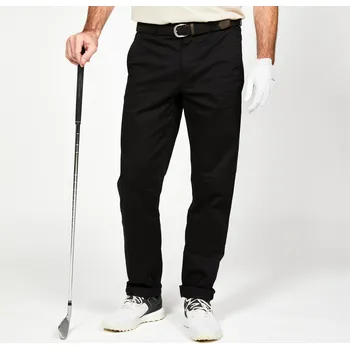 Pánské kalhoty INESIS Pánské golfové bavlněné kalhoty MW500 2XL ČERNÁ