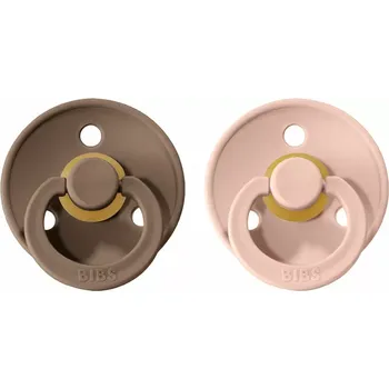 BIBS Colour dudlíky z přírodního kaučuku 2ks velikost 1 (0-6měs) Dark Oak/Blush