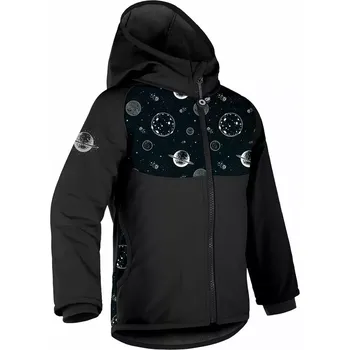 Dětská softshellová bunda Unuo s fleecem Černá Planety velikost 92/98