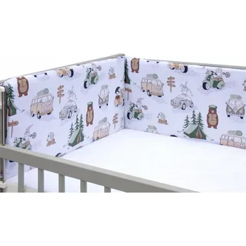 Mantinel do postýlky 4dílný - Scarlett Fany - 180 x 30 cm - béžová (2509)