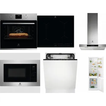 Set domácích spotřebičů ELECTROLUX KOFGH70TX + ELECTROLUX EIV634 + ELECTROLUX LFT426X + ELECTROLUX EMS4253TEX + ELECTROLUX EEA27200L + ELECTROLUX LND5FE18S
