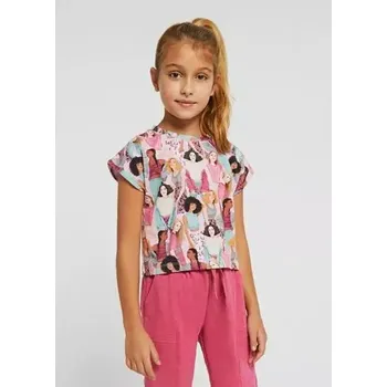 Dívčí mikina Dívčí tričko crop top Mayoral celopotisk 6034-3 velikost 162