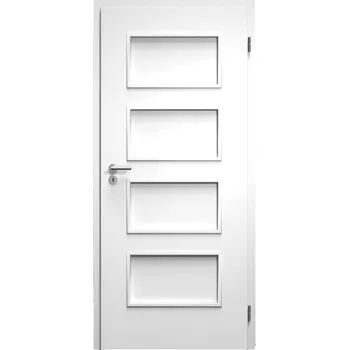 Interiérové dveře SAPELI SWING KOMFORT M19 - CPL LAMINÁT - OTOČNÉ DVEŘE VČ. ZÁRUBNĚ - Bílá perla Průchozí šířka (cm): 100, Průchozí výška (cm): 197