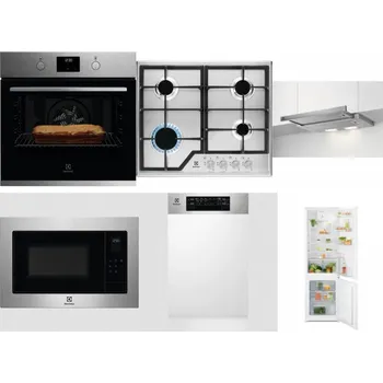 Set domácích spotřebičů ELECTROLUX KOFGH70TX + ELECTROLUX KGS6426SX + ELECTROLUX LFP326S + ELECTROLUX EMS4253TEX + ELECTROLUX EEM43300IX + ELECTROLUX LND5FE18S