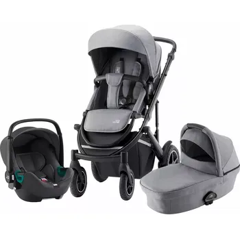 Kočárek Set kočárek Smile III + hluboká korba + autosedačka Baby Safe iSense Frost Grey/Black