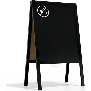 Allboards, reklamní áčko s křídovou tabulí 100x60 cm- černé,PK75BK