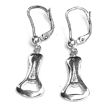 Náušnice Stříbrné visací náušnice otvírák - NK7/187 (Stříbrné náušnice s otvírákem)