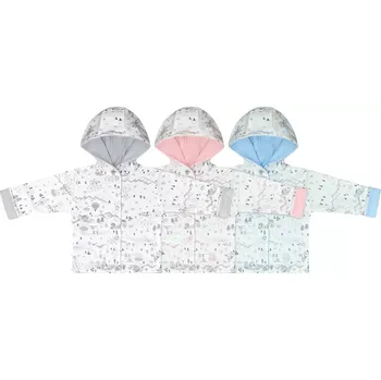 Bavlněný oboustranný kabátek s kapucí Městečko Baby Service