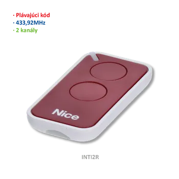 NICE Vysielač ERA 2-kanálový, 433.92MHz, plávajúci kód, červený