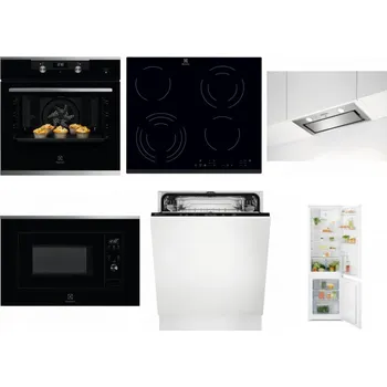 Set domácích spotřebičů ELECTROLUX KODEH70X + ELECTROLUX EHF6343FOK + ELECTROLUX LFG716X + ELECTROLUX LMS2203EMX + ELECTROLUX EEA27200L + ELECTROLUX LND5FE18S
