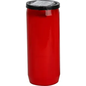 Svíčka Admit OL-4 Červená Olejová Svíce, 200 g, Doba Hoření až 70 hodin (Olejová svíce | Hřbitovní svíce | Dlouho hořící svíce | Admit OL-4 | Svíčka na hrob | Vzpomínková svíce | Svíčka na olej | Svíčka červená | Pietní akt | Dlouhá doba hoření)