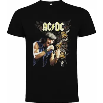 Pánské tričko Tričko Brian Johnson AC DC Velikost: 5XL