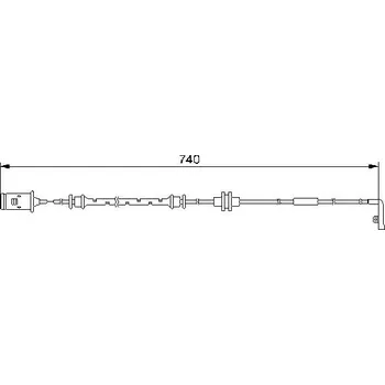 Brzdový systém Výstražný kontakt, opotřebení obložení BOSCH 1 987 474 973