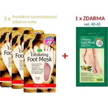 Purederm Exfoliační maska na nohy Akce 3 + 1 ZDARMA, 4 ks