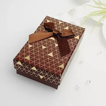 Dárková krabička Dárková krabička obdélník - trojúhelník hnědá