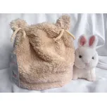 AMÁLKA Chlupatá zavazovací čepička, oříšková Velikost: 56-62