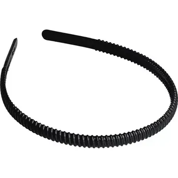 Plastová čelenka černá lesklá - pruhy