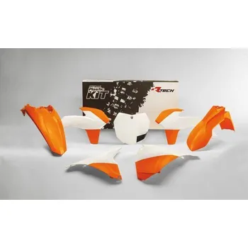 RACETECH kompletní plasty KTM SX/SXF 125/250/300/350/450 13-15, barva OEM dle ročníku 2015 (tabulka a kryt filtru) (KT515E999W)