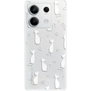 Pouzdro na mobilní telefon Odolné silikonové pouzdro iSaprio - Cat pattern 05 - white - Xiaomi Redmi Note 13 5G