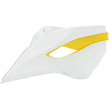 RACETECH kryt chladiče HUSQVARNA TE/FE/TC/FC 125/250/300/350/450/501 14-15, barva OEM TE/FE 2015 bílá/žlutá (CVHSQBNGQ14)