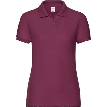 Dámská móda Tričko pro ženy 65/35 Polo 632120 65/35 170g/180g Fruit of the Loom tmavě červená 2467361
