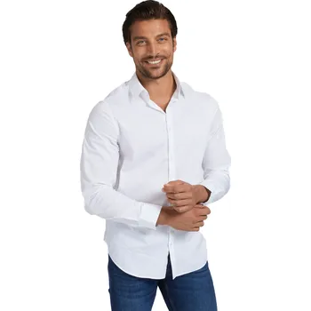 Pánská košile GUESS PÁNSKÁ KOŠILE LS SUNSET SHIRT WHITE M1YH20W7ZK1 G011 Velikost: L