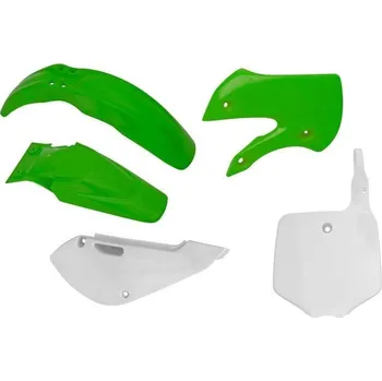 RACETECH kompletní plasty KAWASAKI KX 65 01-19, barva OEM zelená bílá (tabulka)