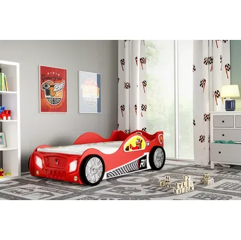 Dětská postel Dětská postel Monza červená 190 x 90 cm (zdarma rošt + matrace)