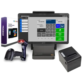 Registrační pokladna Dotyková Pokladní Sestava PEXESO Obchod 15,5" - PEXESO bez skladů - jednorázová platba