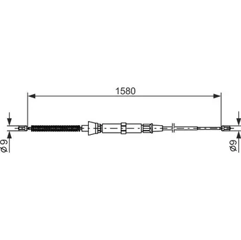 Brzdový systém Tažné lanko, parkovací brzda BOSCH 1 987 477 806