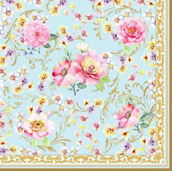 Papírový kapesník Easy Life Papírový ubrousek Majestic Flowers 33×33 cm, 20 ks