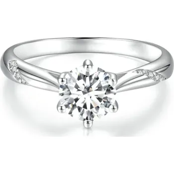 Prsten For Silver Prsten s Moissanitem 1,0ct Simple - Stříbro 925 Velikost prstenu: 54,3mm