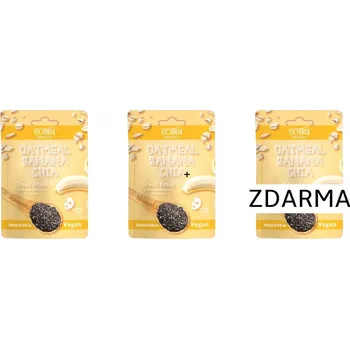 Pleťová maska Victoria Beauty SPOONFUL Výživná plátýnková maska s ovesnými vločkami 3 ks