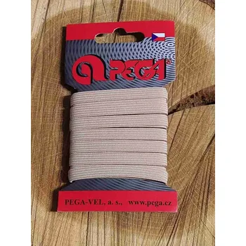 Textilie Prádlová pruženka na kartě šíře 7 mm barva béžová