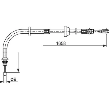 Lanko parkovací brzdy Tažné lanko, parkovací brzda BOSCH 1 987 482 879