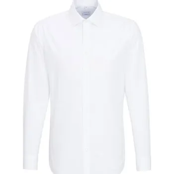 Pánská košile Seidensticker Pánská popelínová košile SN021000 White 46