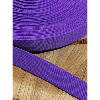 Textilie Pruženka hladká šíře 20 mm tkaná barva fialová