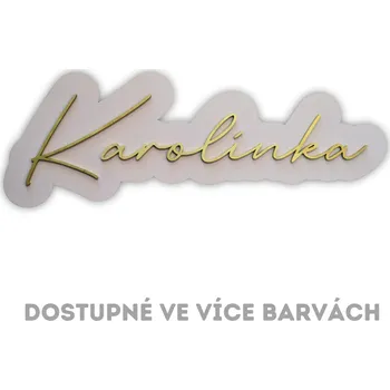 Jmenovka na stůl WoodenPuzzle.cz Dřevěná jmenovka s podkladem - Handwriting Velikost: 30 cm