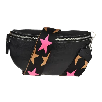 NovaKabelka.cz Kožená italská crossbody kabelka Reni Grande Nera s přídavným popruhem XXIII