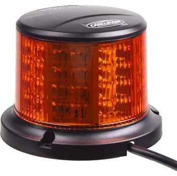 Autoelektronika LED maják, 12-24V, 64x0,5W, oranžový, ECE R65 R10