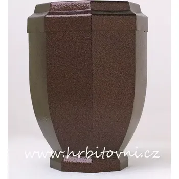 Smuteční dekorace Urna nerezová osmiboká staroměděná