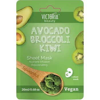 Pleťová maska Victoria Beauty Victoria beuaty Spoonful Výživná regenerační plátýnková maska s avokádovým olejem 20 mL