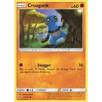 Volný čas Pokémon FLI 063/131 Croagunk - Forbidden Light Stav: Excellent, Verze: NORMAL