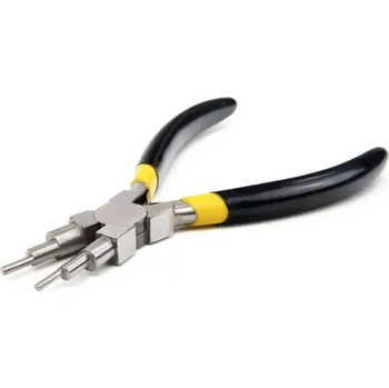 Kleště Ketlovací, nerezové ohýbací kleště stupňovité na kroužky, oboustranné 150 mm (TrueTech)