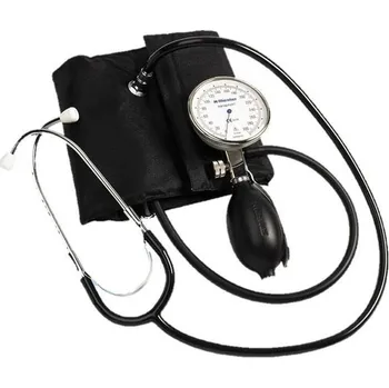 Tlakoměr TONOMETR RIESTER SANAPHON, KOVOVÝ® S INTEGROVANÝM FONENDOSKOPEM A MANŽETOU (24-32 CM)