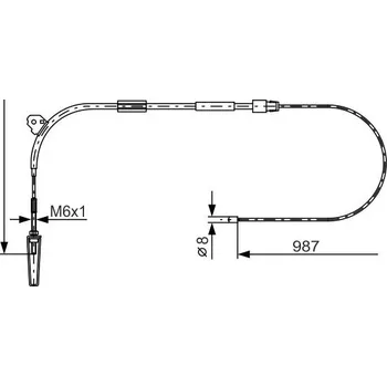 Brzdový systém Tažné lanko, parkovací brzda BOSCH 1 987 477 960